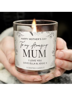 Mothers Day Floral Scented Candle